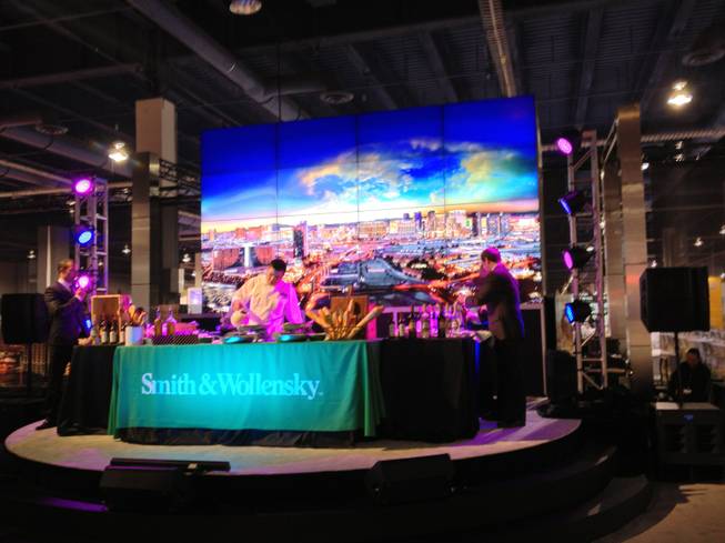 Restaurants gave cooking demonstrations at the Las Vegas booth at World Routes 2013 on Oct. 6, 2013.